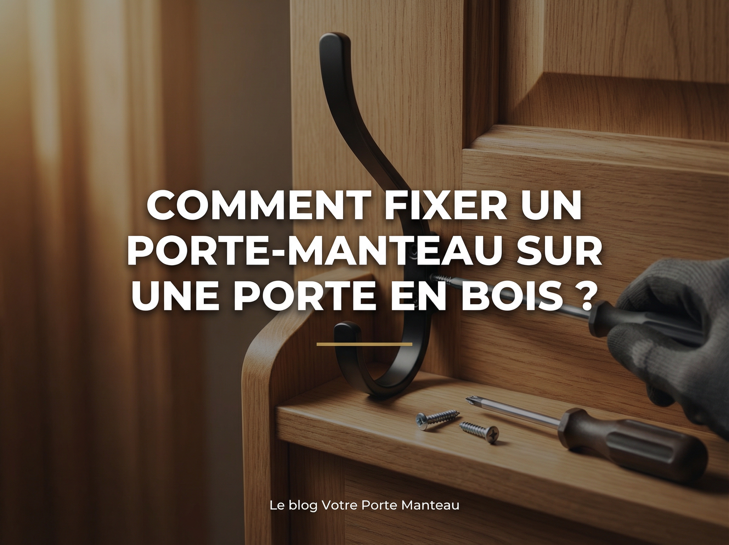 Comment fixer un porte manteau sur une porte en bois ? - Le guide Votre Porte Manteau Image