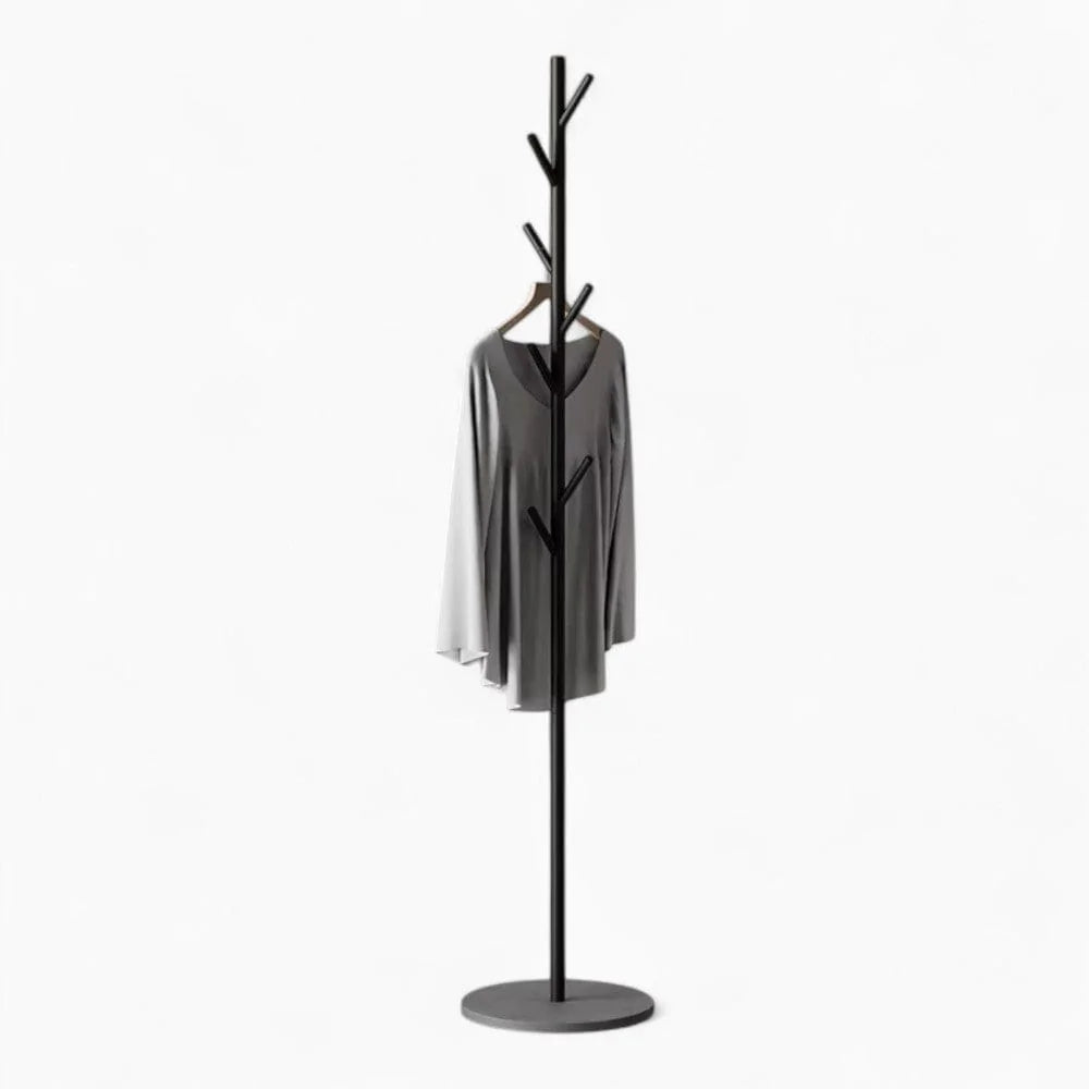 Photo originale du porte-manteau arbre noir à base ronde gris anthracite