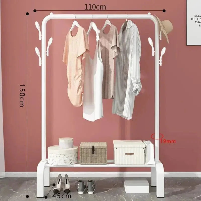 Dimensions de la photo d’origine du portant dressing blanc : largeur 110 cm, hauteur 150 cm et profondeur 45 cm