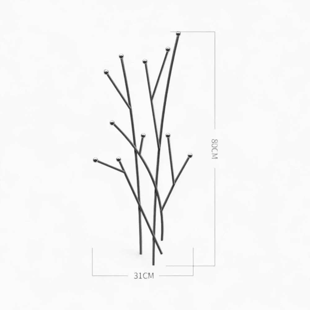Dimensions du porte-manteau mural Branches noir : hauteur 80 cm et largeur 31 cm