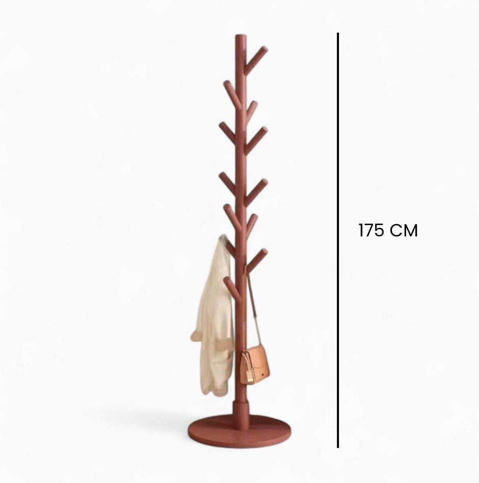 Porte Manteau sur Pied Arbre 12 Crochets bois foncé