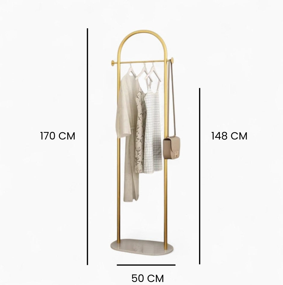Porte Manteau sur Pied Courbé or