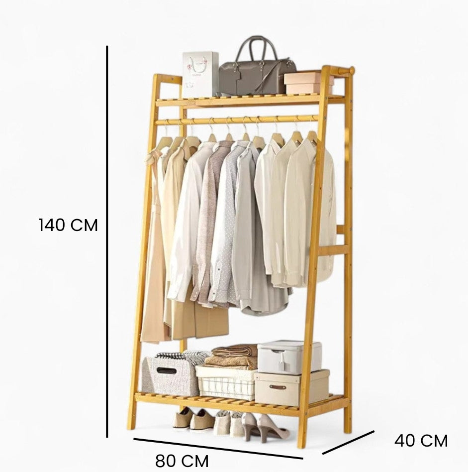 Porte Manteau Meuble Chaussure Dressing bois claire