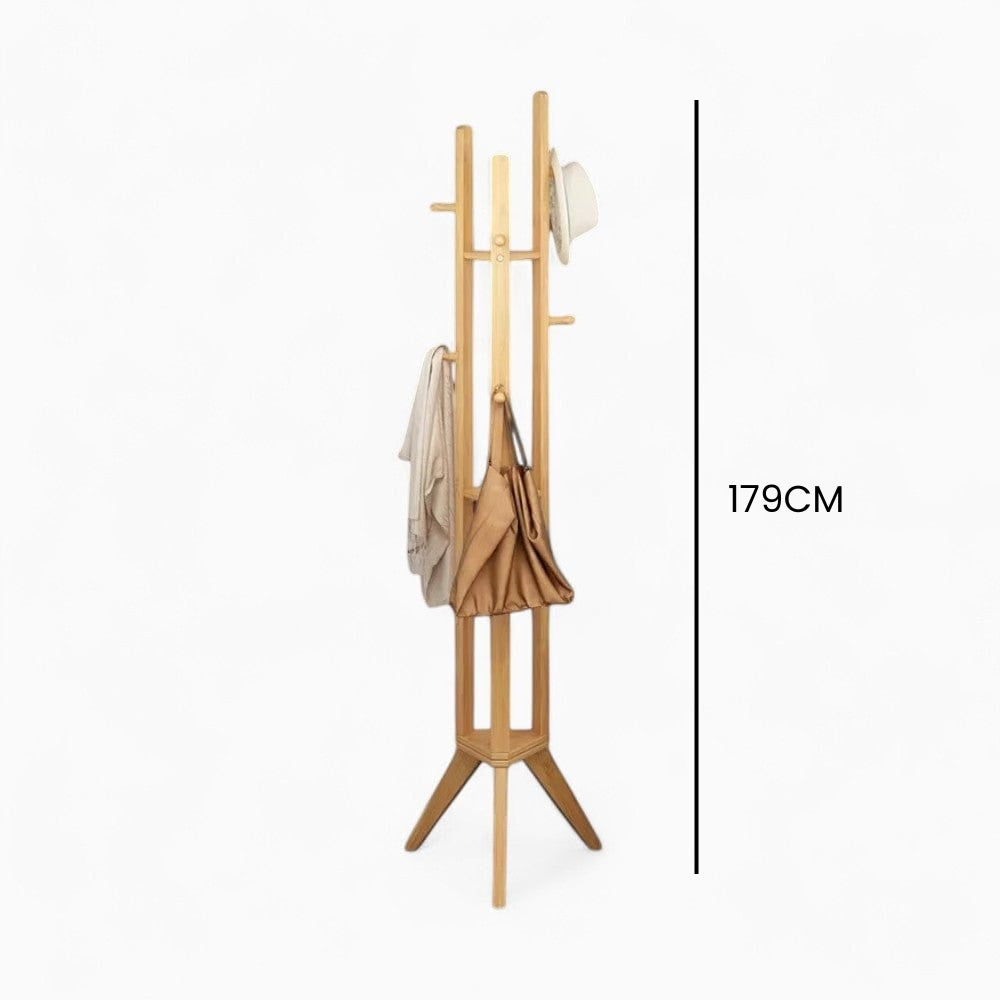 Porte Manteau sur Pied 3 Pied bois claire