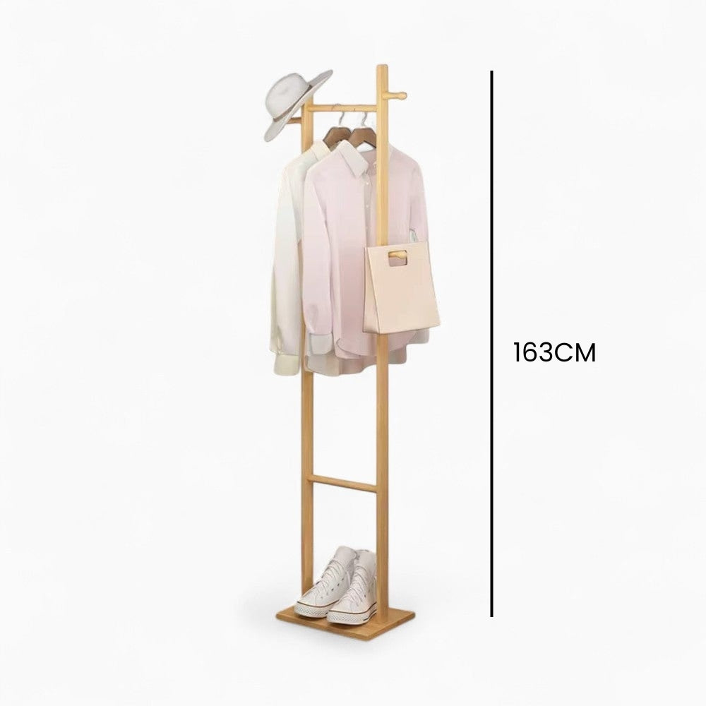 Porte Manteau sur Pied 2 Pied bois claire