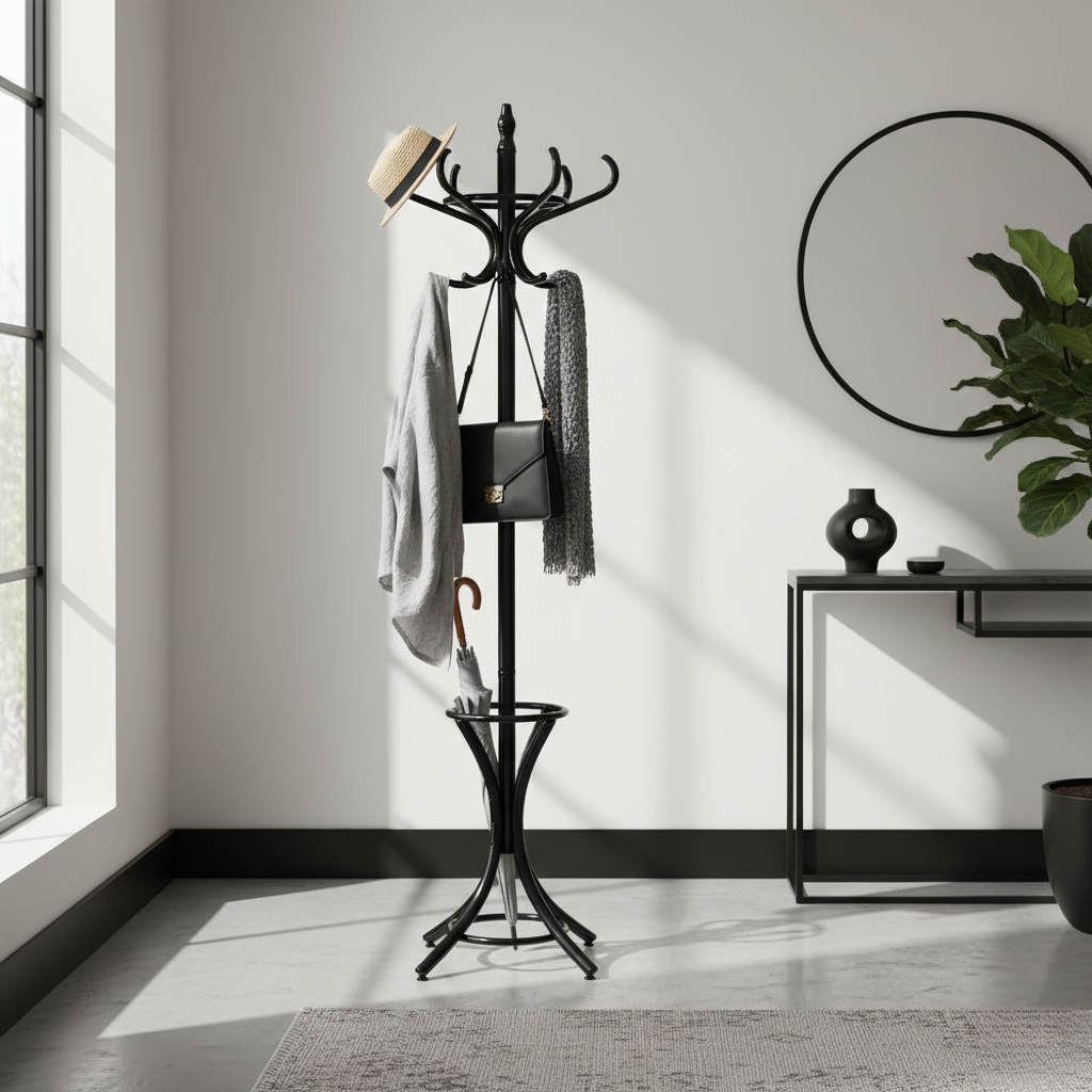 Porte Manteau Perroquet Noir