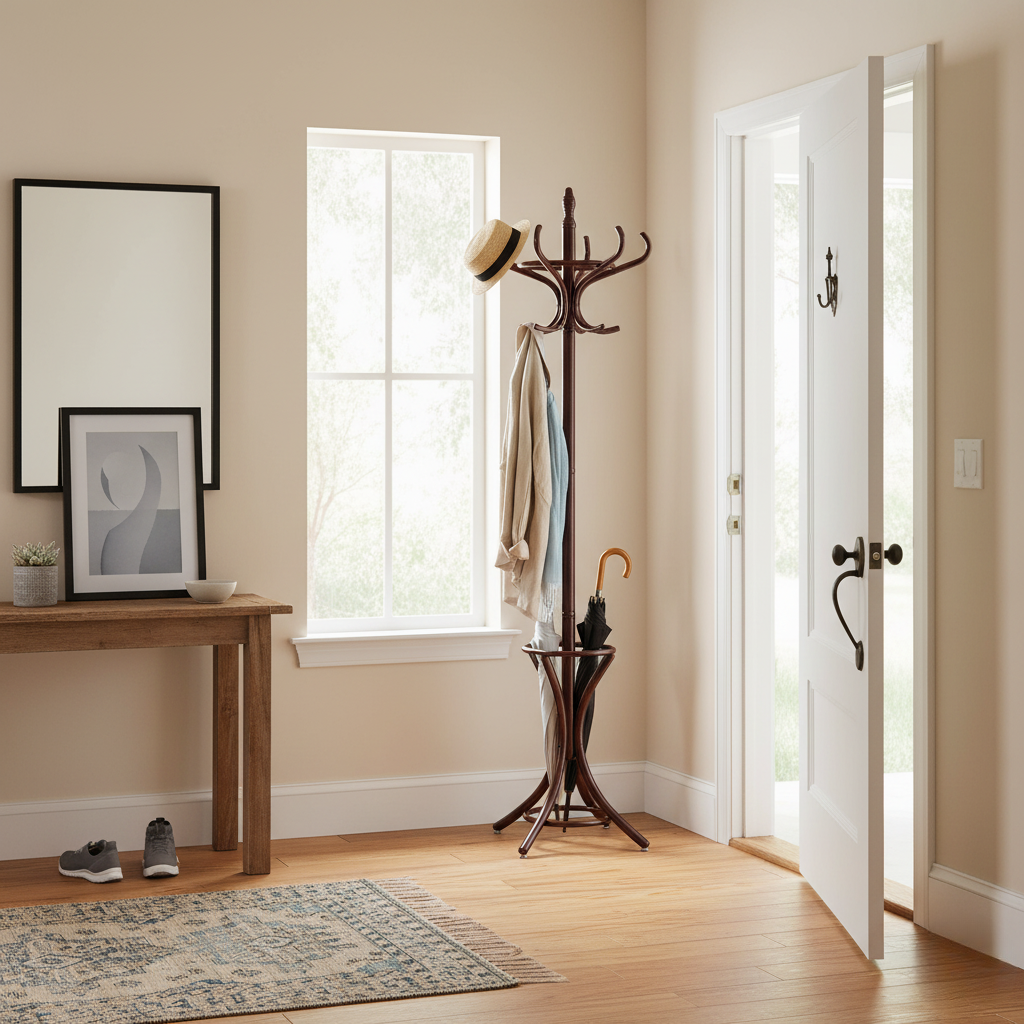 Porte Manteau Perroquet brun foncé