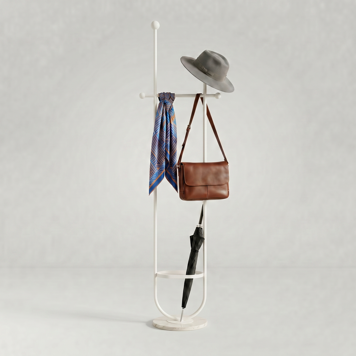 Porte Manteau sur Pied Blanc Design