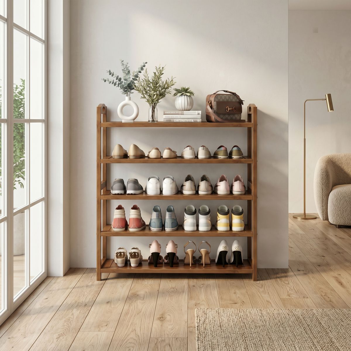 Meuble Chaussure Bois Foncé