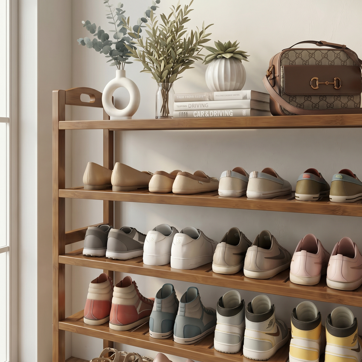 Meuble Chaussure Bois Foncé