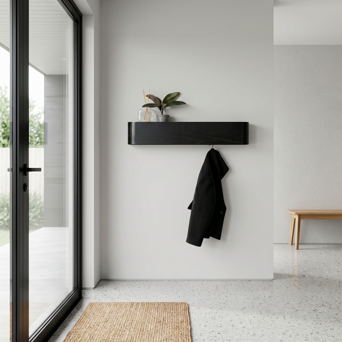 Porte Manteau Mural noir