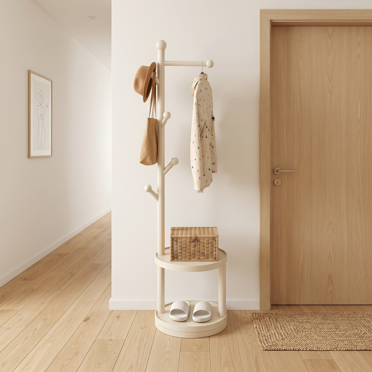 Porte Manteau sur Pied Entrée bois