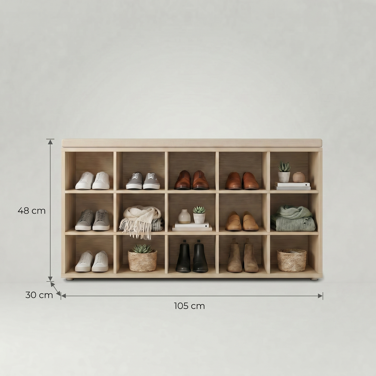 Meuble Chaussure Banc avec Coussin