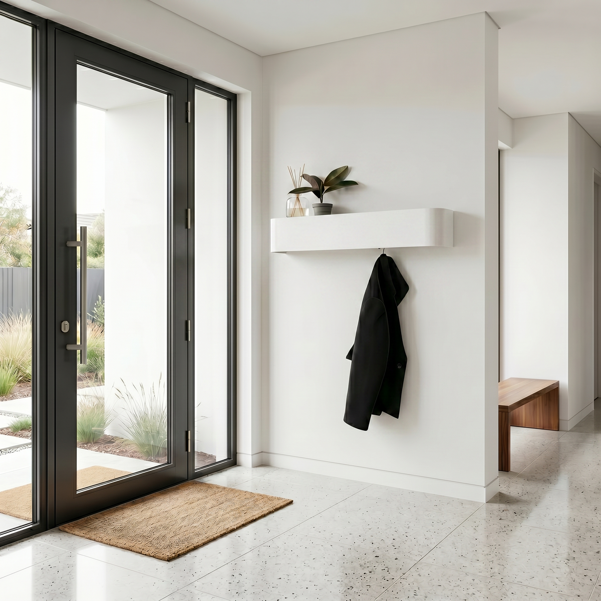 Porte Manteau Mural blanc