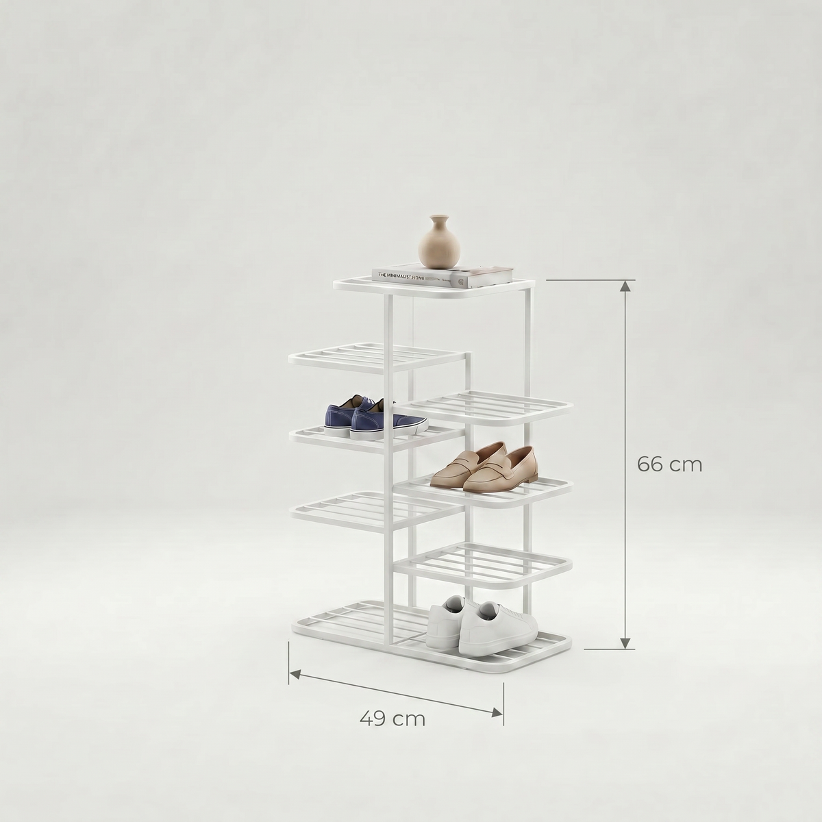 Meuble Chaussure Métal Blanc