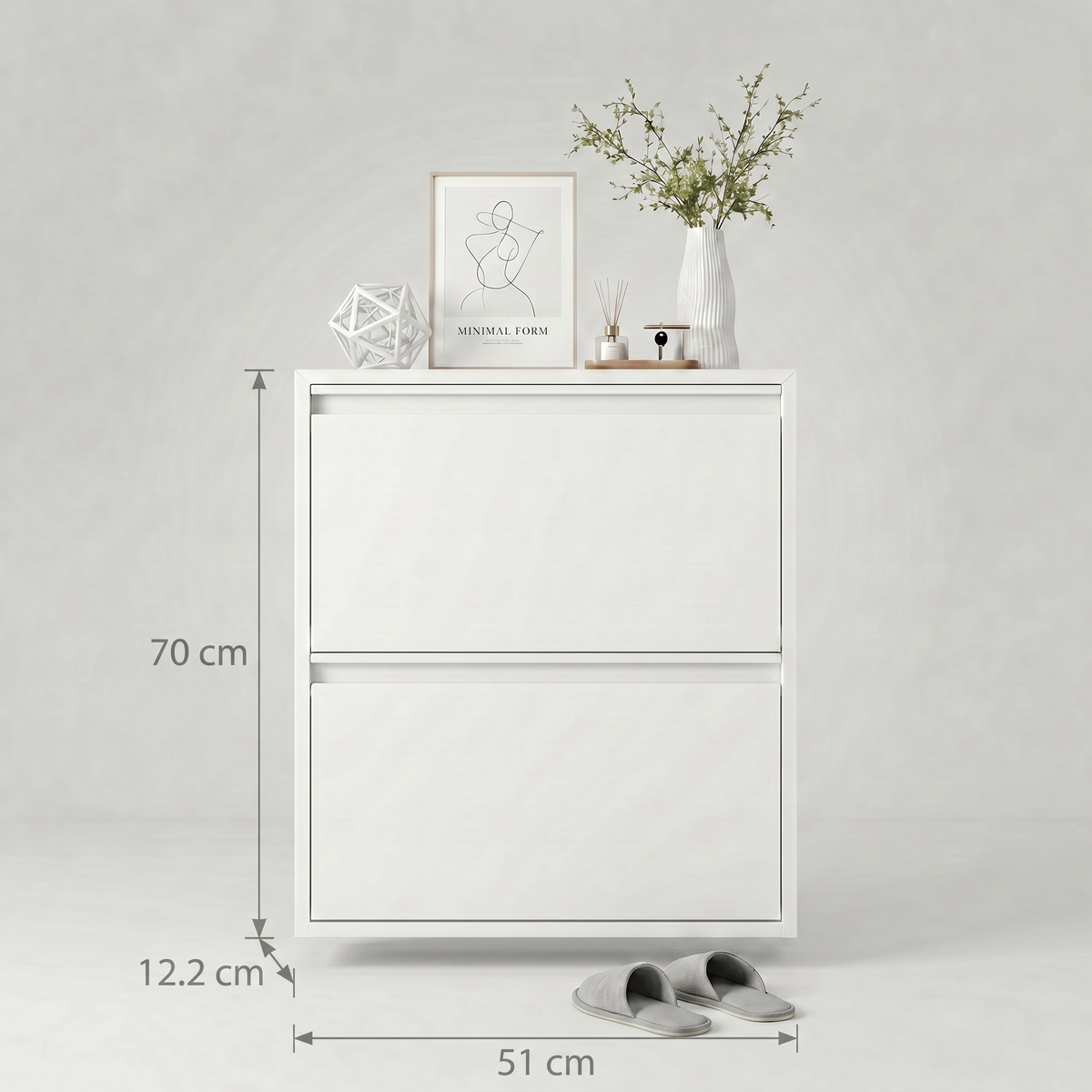 Meuble Chaussure Suspendu Blanc