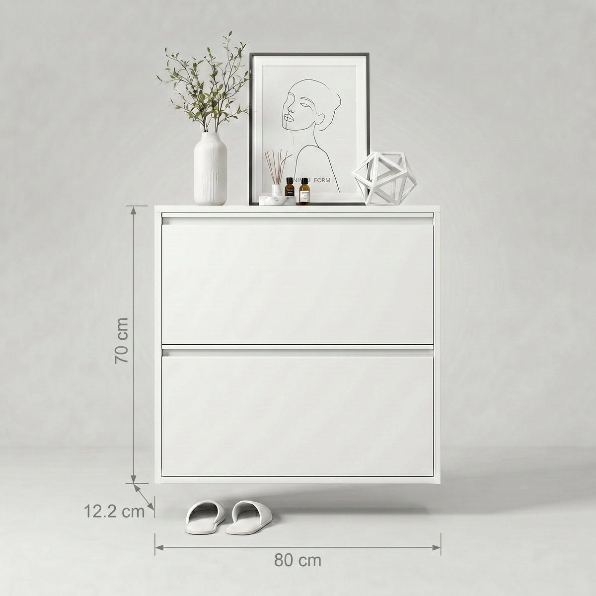 Meuble d'Entrée Suspendu Range Chaussures