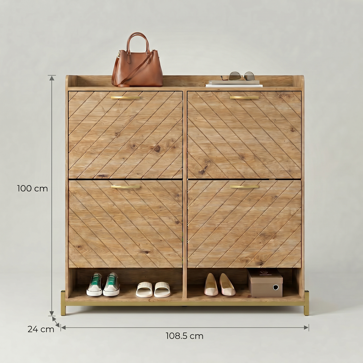 Meuble Rangement Chaussure Beige