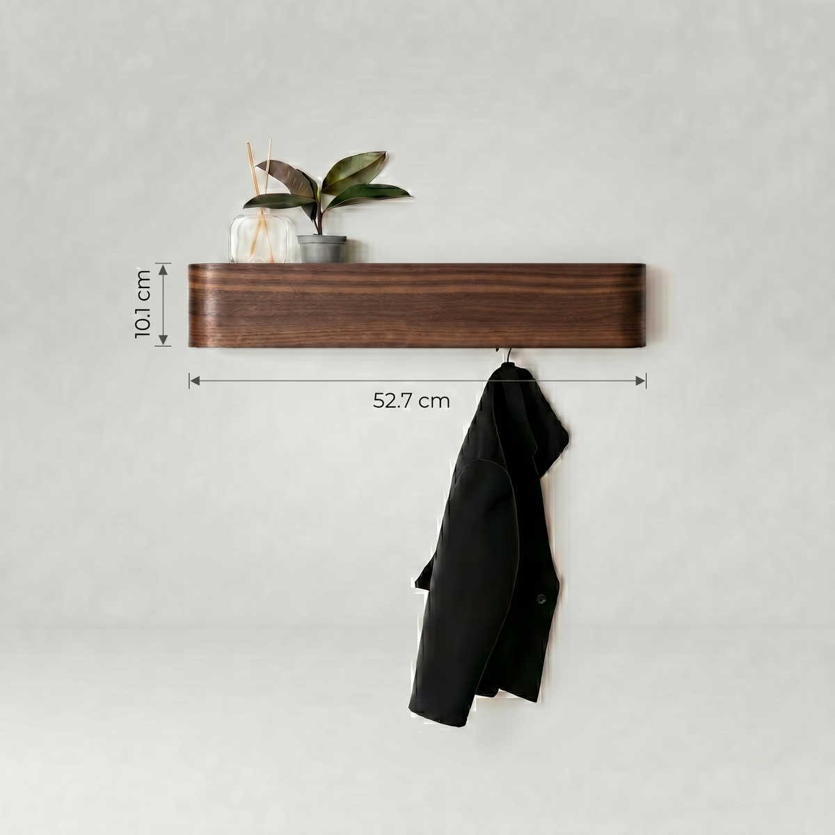 Porte Manteau Mural bois foncé