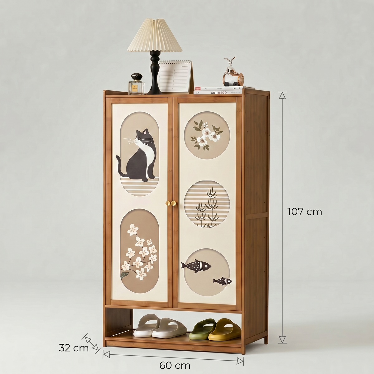 Meuble Rangement Chaussure Bambou