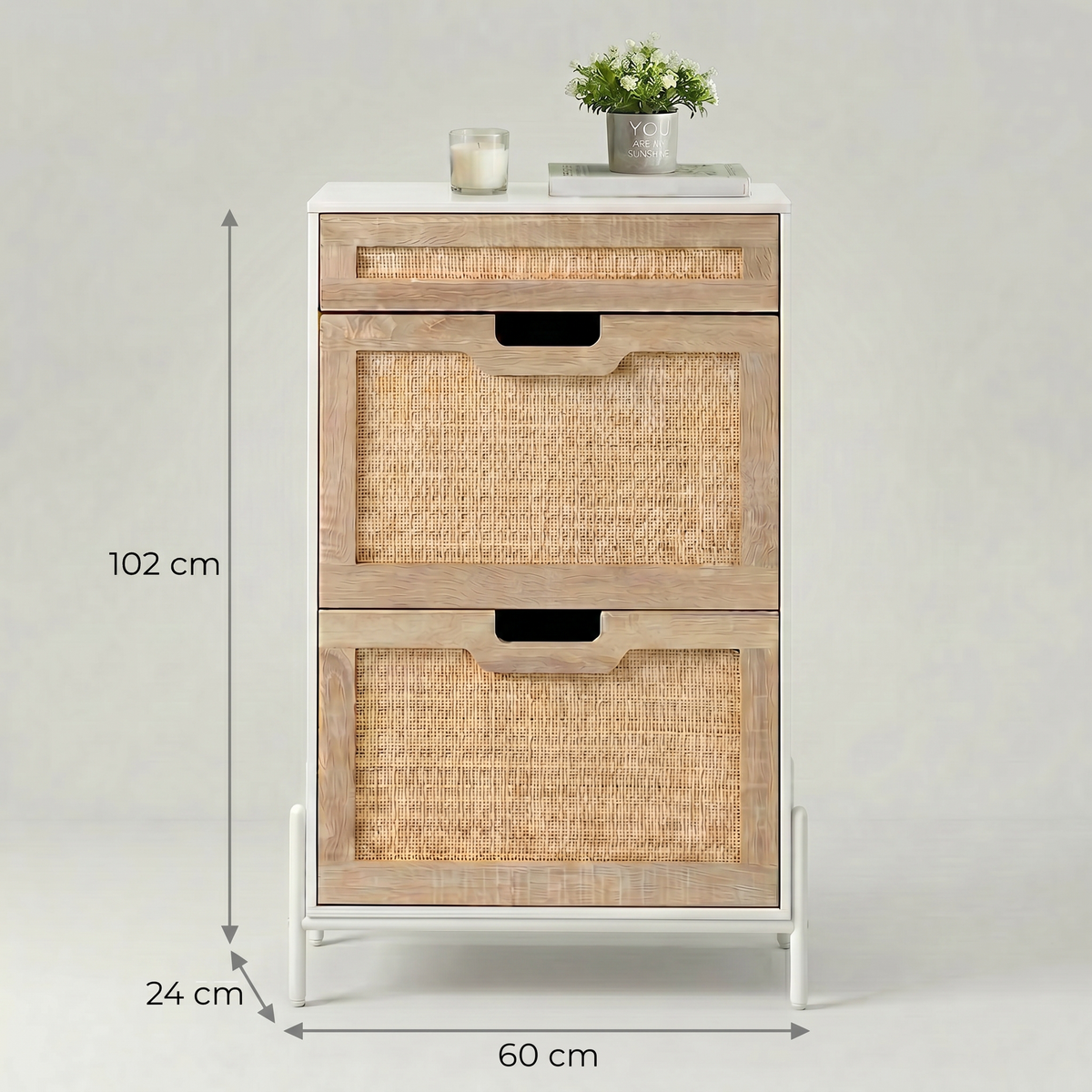 Meuble Chaussure Rotin Cannage