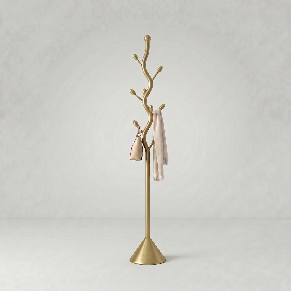 Porte Manteau sur Pied Design Arbre Dorée