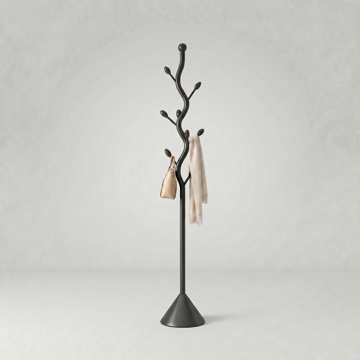Porte Manteau sur Pied Design Arbre Noir