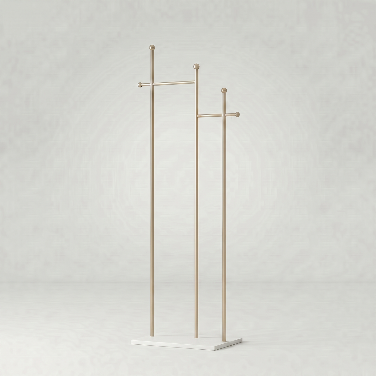 Porte Manteau sur Pied design dorée/blanc