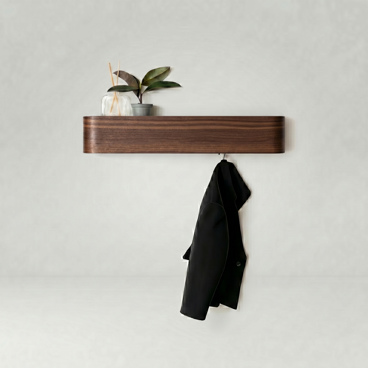 Porte Manteau Mural bois foncé