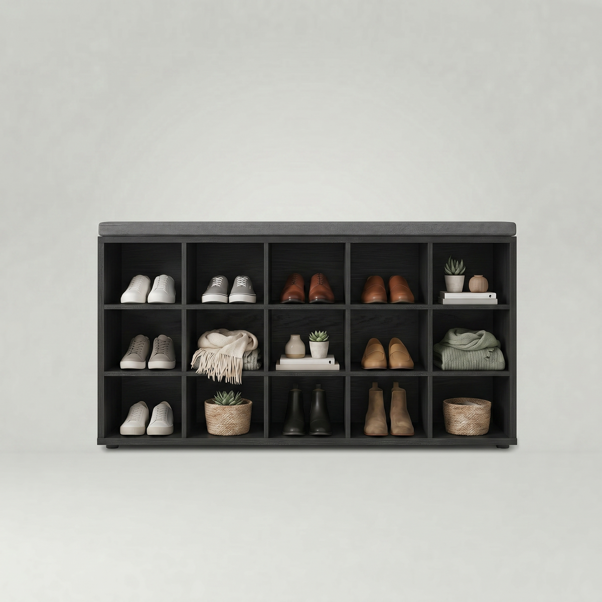 Meuble Rangement Chaussures Banc Noir