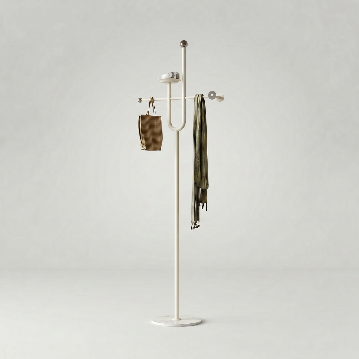 Porte Manteau sur Pied Métal blanc