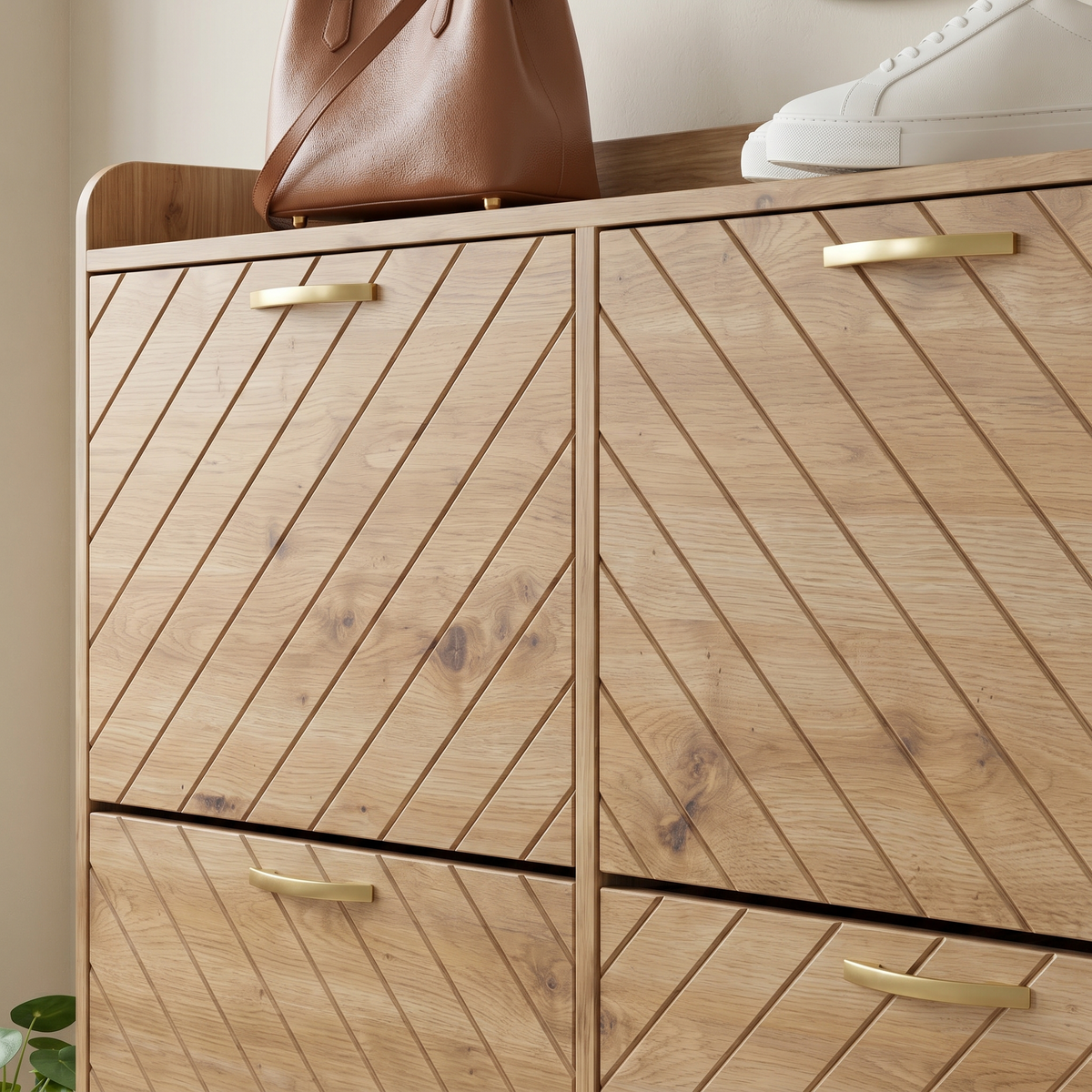 Meuble Rangement Chaussure Beige