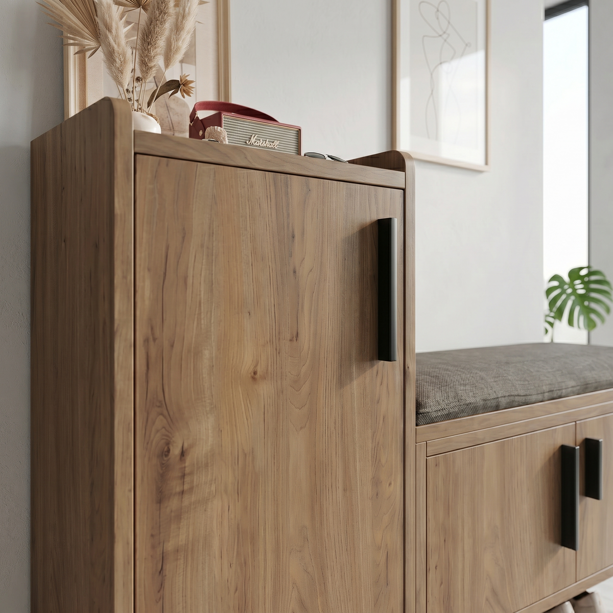 Banc de Rangement Chaussures 3 Compartiments