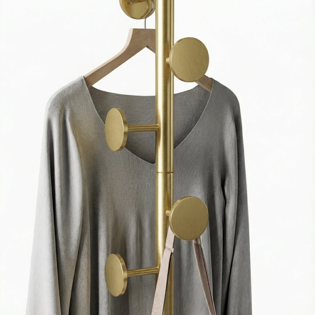 Porte Manteau sur Pied Champignon Or/noir