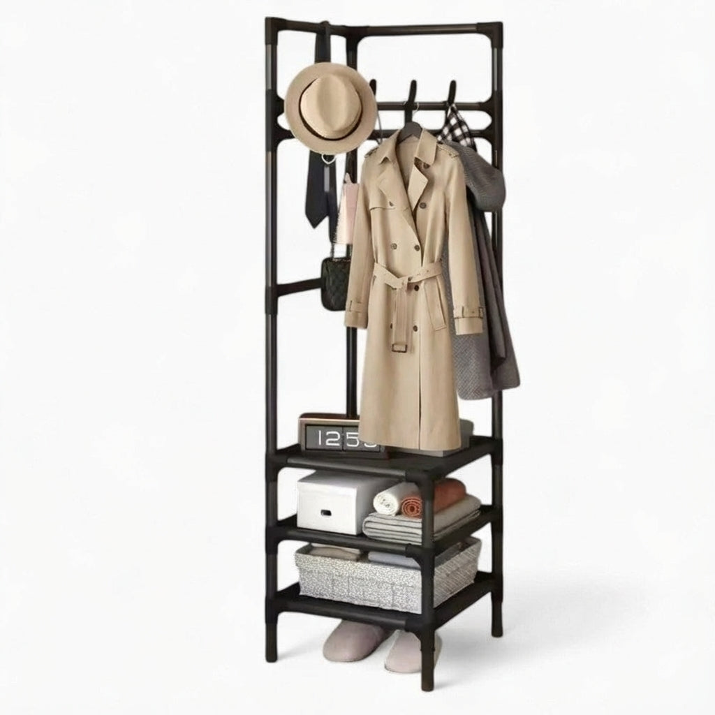 Porte Manteau Meuble Chaussure Rangement noir