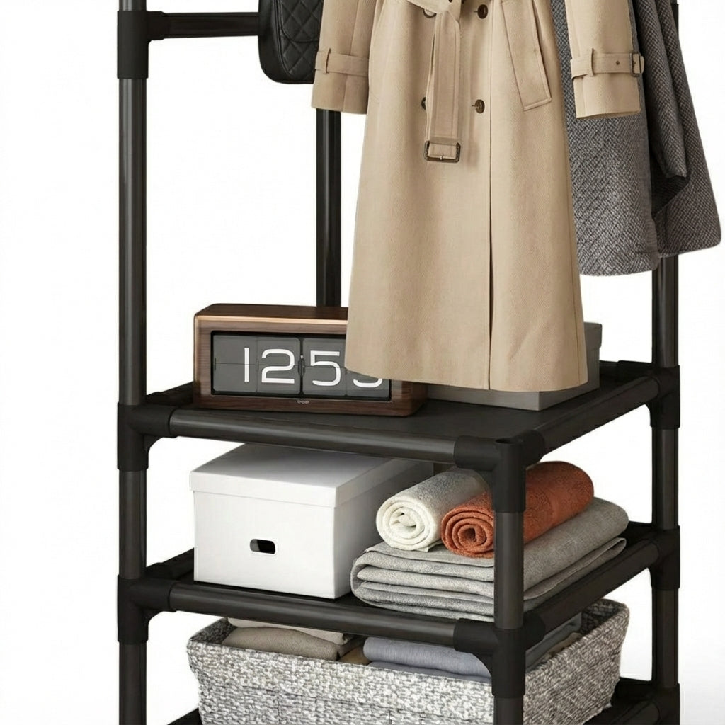 Porte Manteau Meuble Chaussure Rangement noir