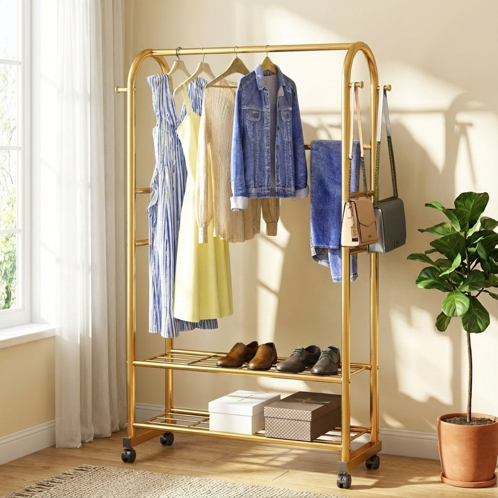 Porte Manteau Meuble Chaussure Petit Luxe or