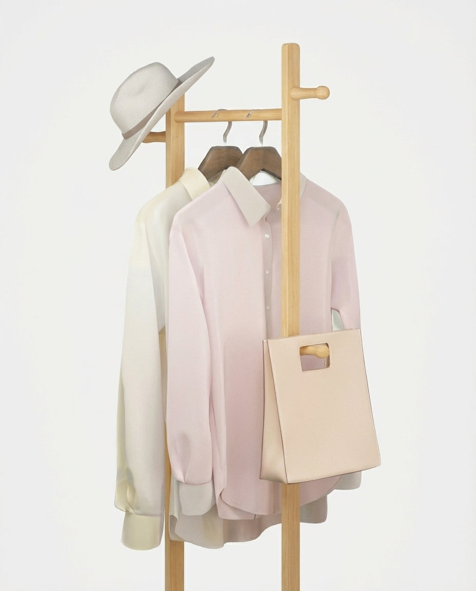 Porte Manteau sur Pied 2 Pied bois claire