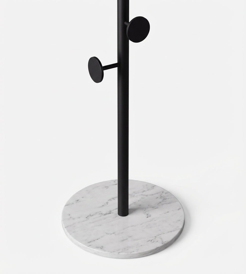 Porte Manteau sur Pied Champignon Noir/blanc