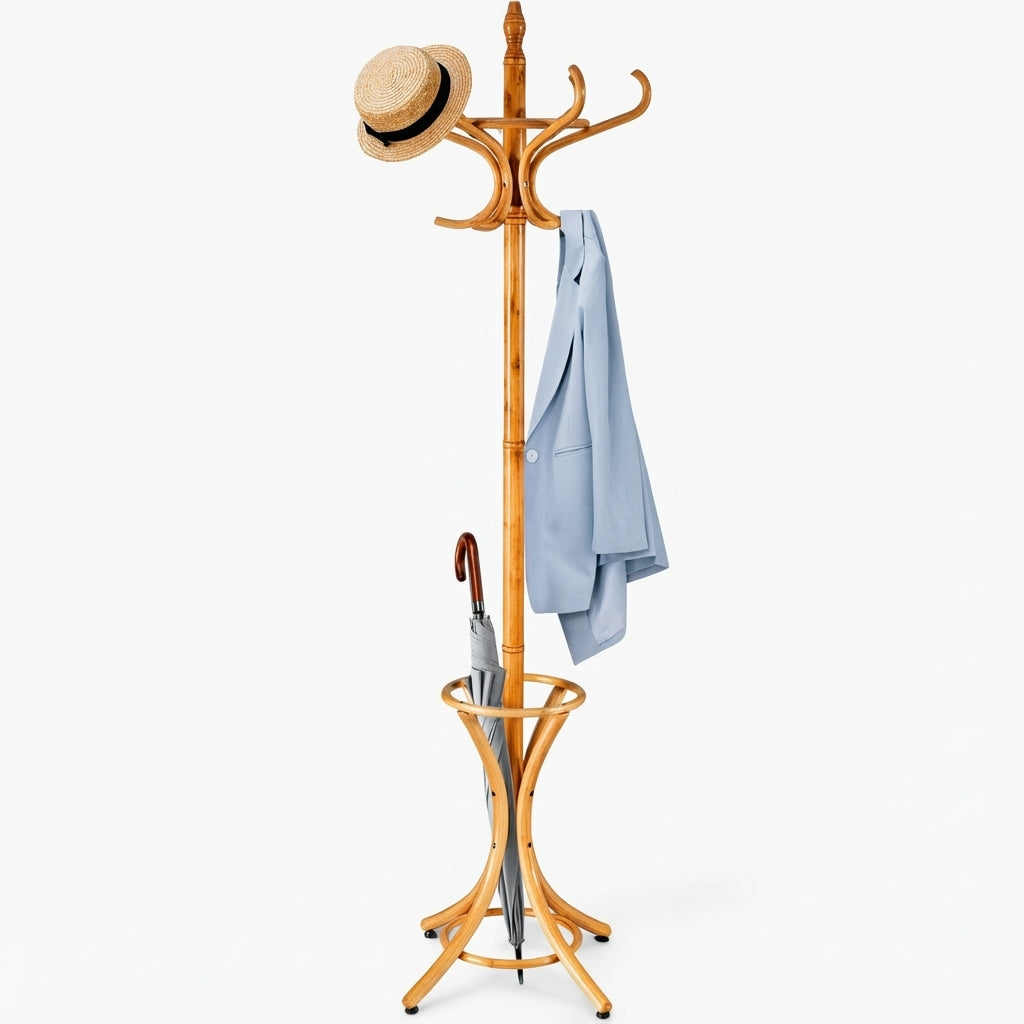 Porte Manteau Perroquet bois claire