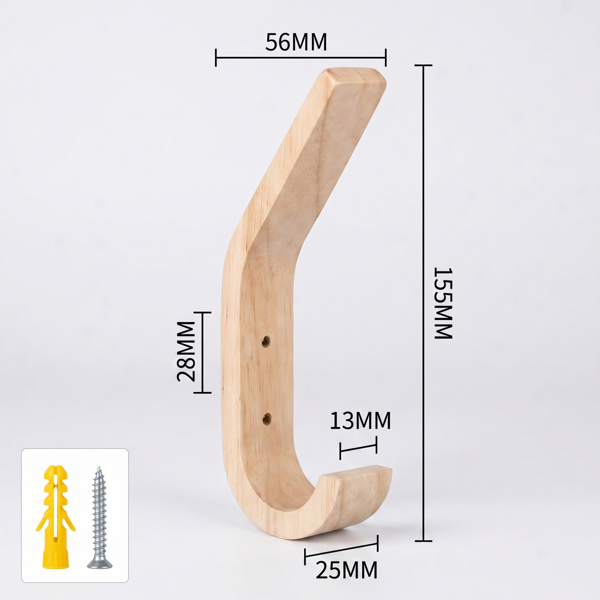 Porte Manteau Patère en Bois