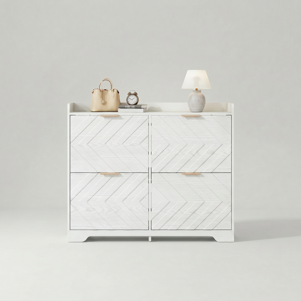 Meuble Chaussure Blanc Fermé Grande Capacité