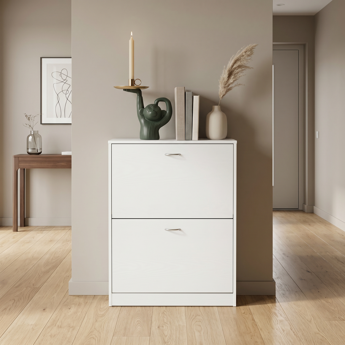Meuble Chaussure Bois Blanc Entrée