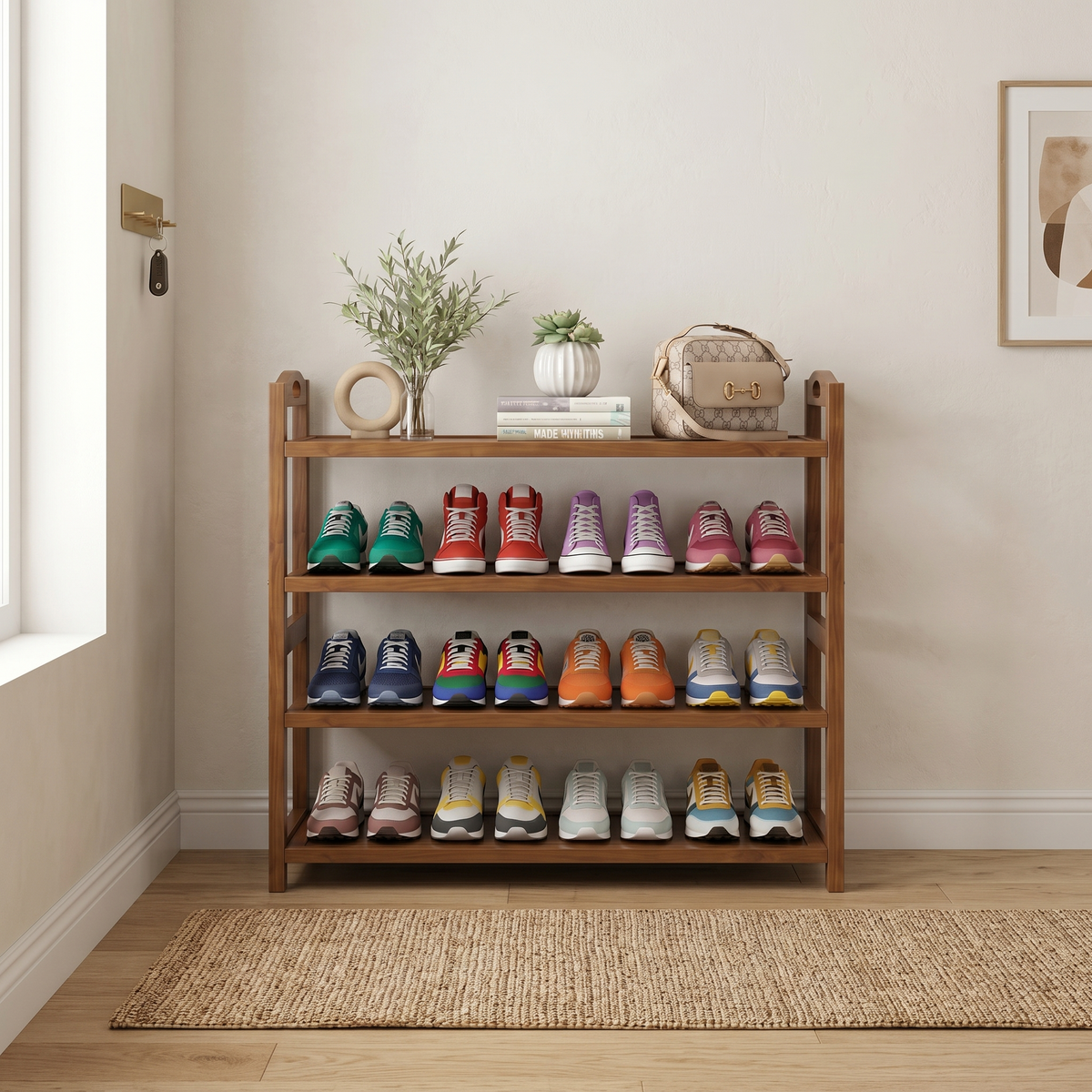 Meuble Rangement Chaussures Bois