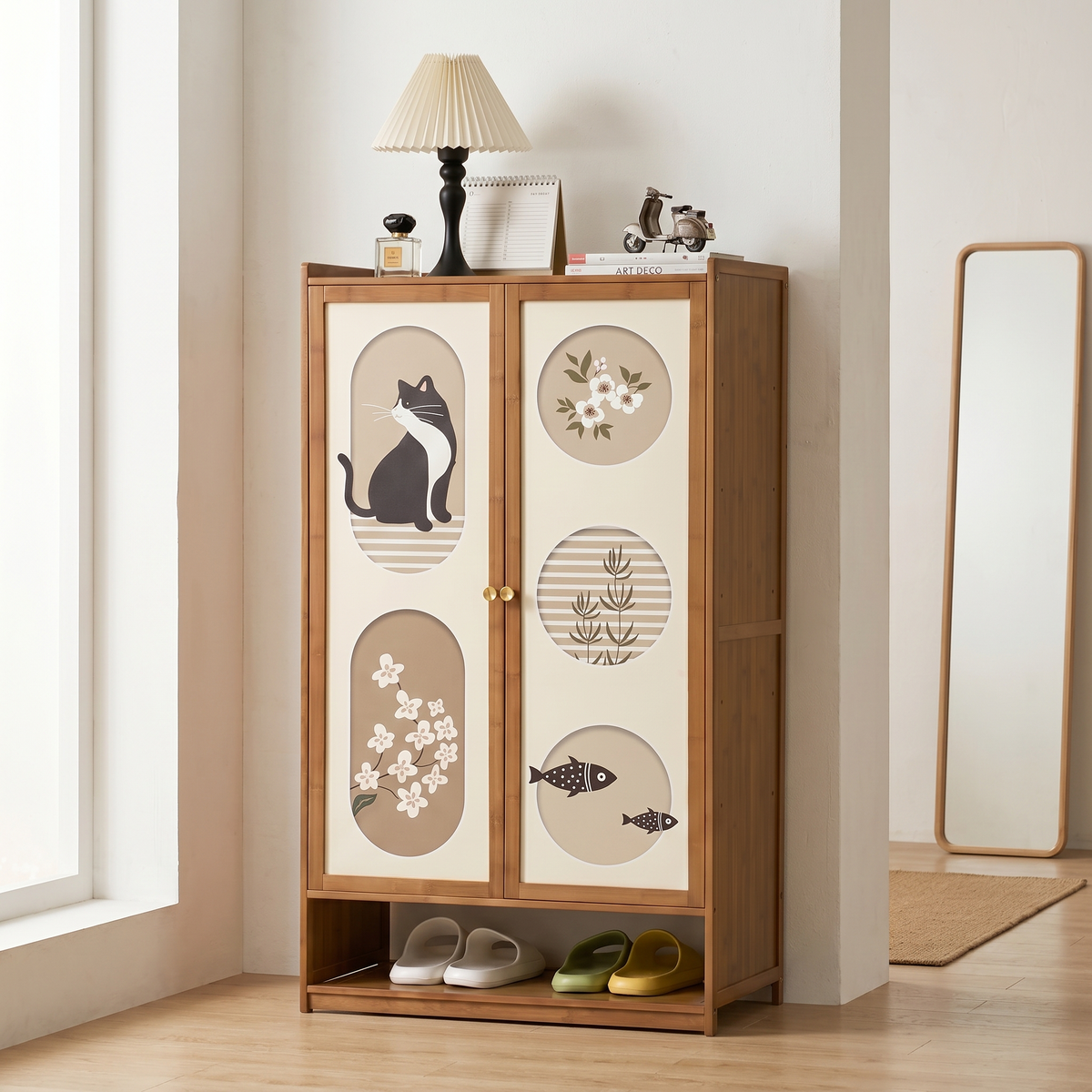 Meuble Rangement Chaussure Bambou