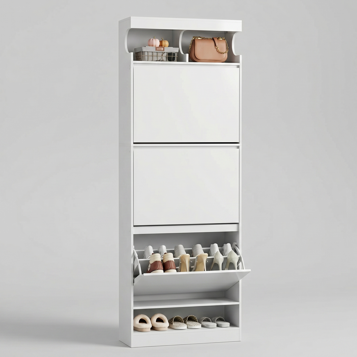 Meuble Chaussure Blanc Haut