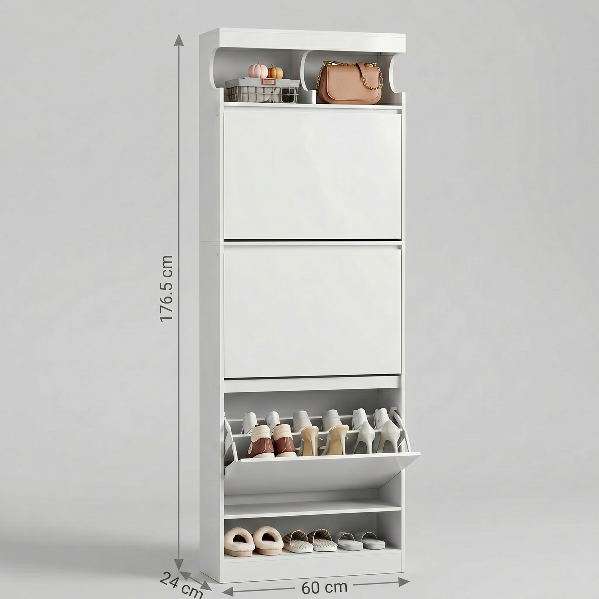 Meuble Chaussure Blanc Haut
