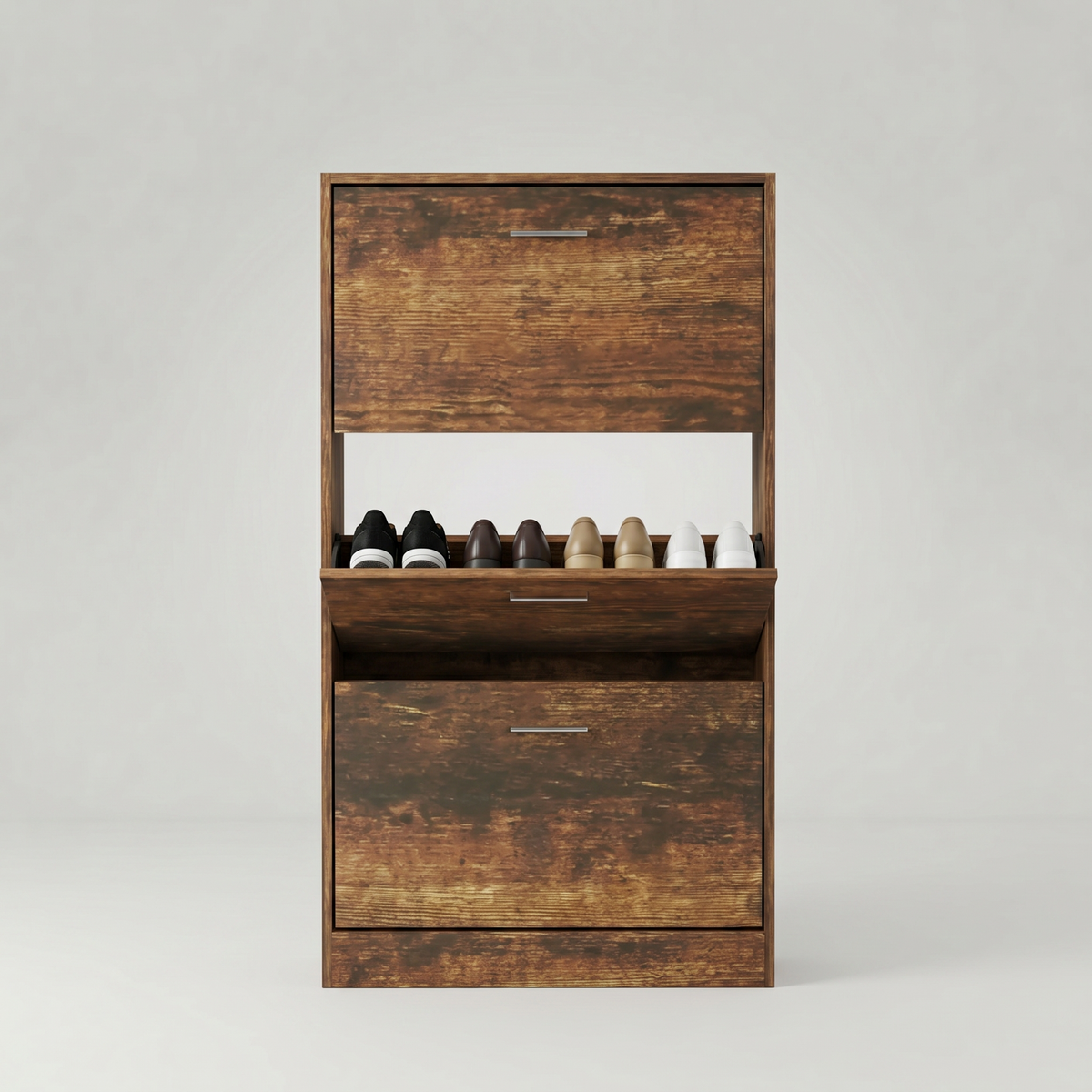 Meuble Chaussure Chêne Foncé