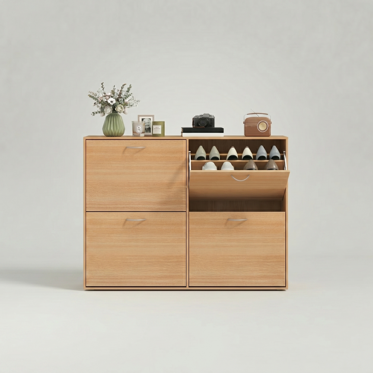 Meuble Chaussure Bois Naturel
