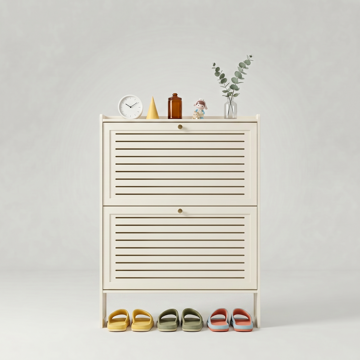 Meuble Chaussure Blanc 2 Portes